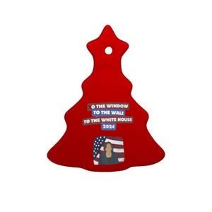 To The Window To The Tim Walz Kamala Harris 2024 Ceramic Tree Ornament