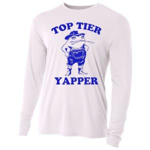 Top Tier Yapper Animal Raccoon Lover Cooling Performance Long Sleeve Crew