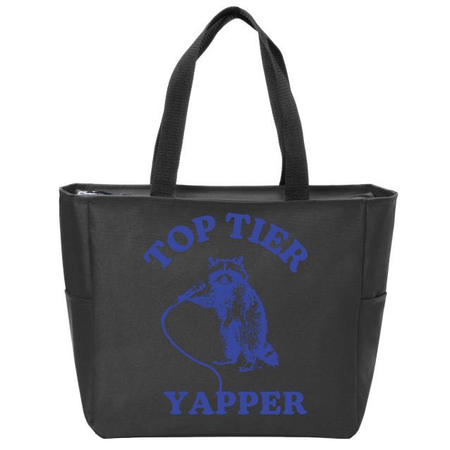 Top Tier Yapper Meme Retro Cartoon Zip Tote Bag