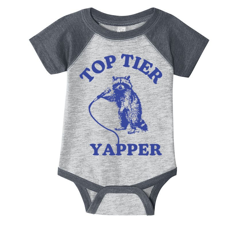 Top Tier Yapper Meme Retro Cartoon Infant Baby Jersey Bodysuit