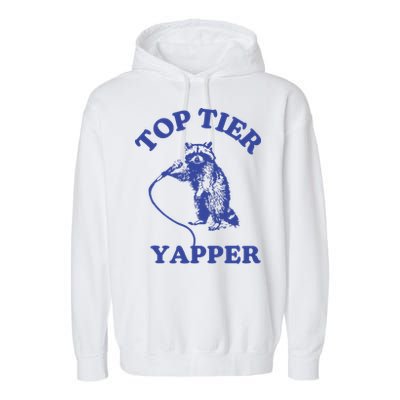 Top Tier Yapper Meme Retro Cartoon Garment-Dyed Fleece Hoodie