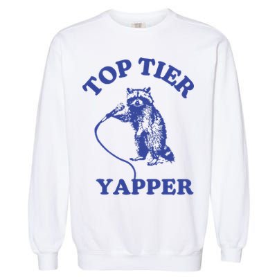 Top Tier Yapper Meme Retro Cartoon Garment-Dyed Sweatshirt