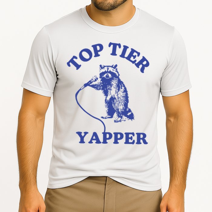 Top Tier Yapper Meme Retro Cartoon Cooling Performance Crew T-Shirt