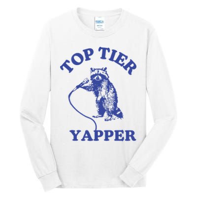 Top Tier Yapper Meme Retro Cartoon Tall Long Sleeve T-Shirt