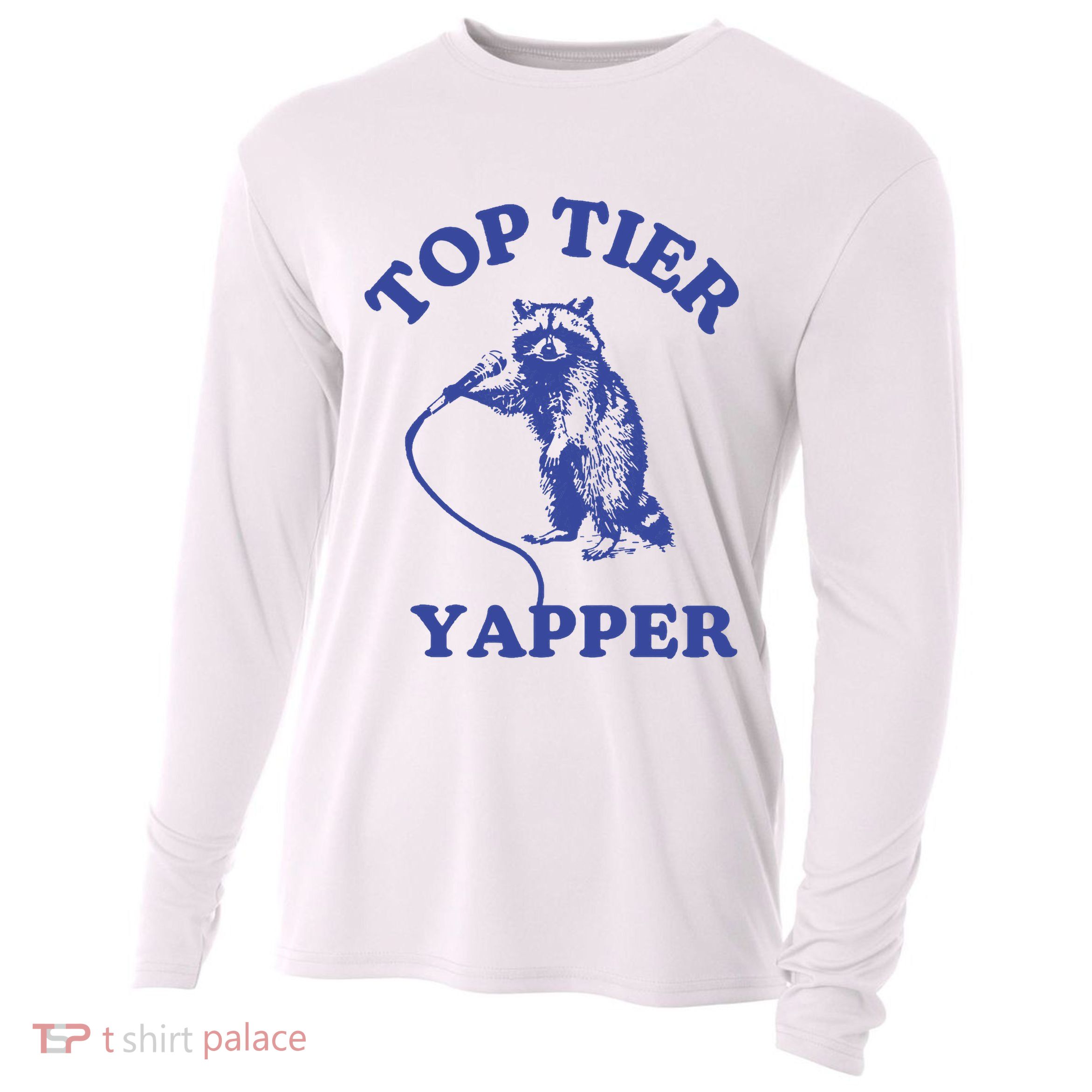 Top Tier Yapper Meme Retro Cartoon Cooling Performance Long Sleeve Crew