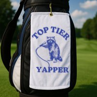 Top Tier Yapper Meme Retro Cartoon Golf Towel