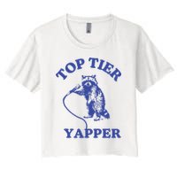 Top Tier Yapper Meme Retro Cartoon Women's Crop Top Tee