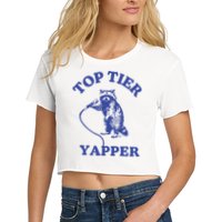 Top Tier Yapper Meme Retro Cartoon Women's Crop Top Tee