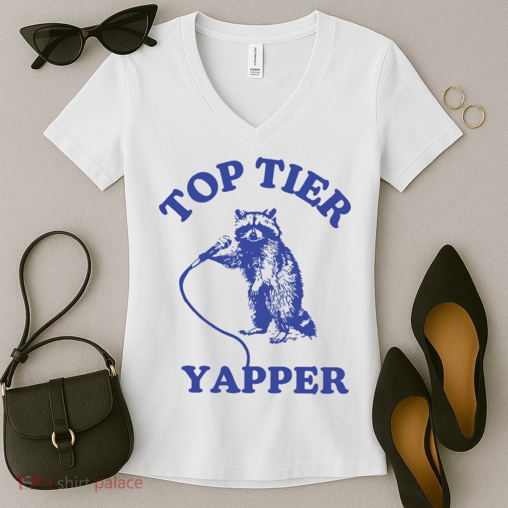 Top Tier Yapper Meme Retro Cartoon Women's V-Neck T-Shirt
