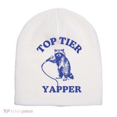 Top Tier Yapper Meme Retro Cartoon Short Acrylic Beanie