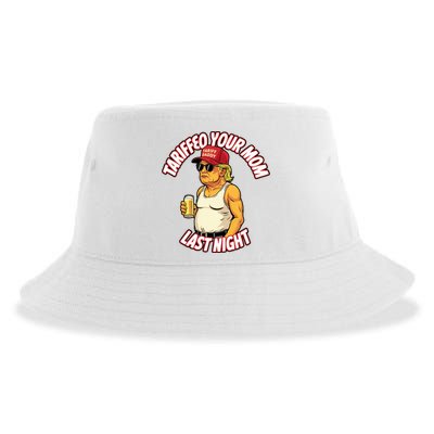 Trump Tariffied Your Mom Last Night Beer Funny Sustainable Bucket Hat
