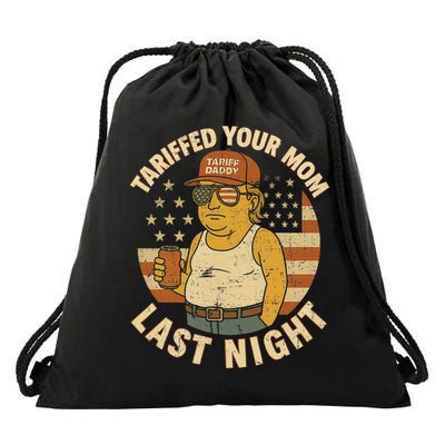 Trump Tariffed Your Mom Last Night Tariff Drawstring Bag