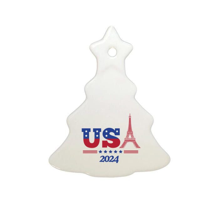 Team Us 2024 Paris Sport Games Ceramic Tree Ornament