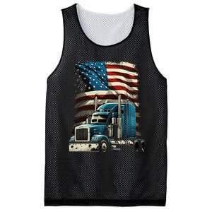 Trucker Us American Flag For Patriotic Mesh Reversible Basketball Jersey Tank