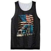 Trucker Us American Flag For Patriotic Mesh Reversible Basketball Jersey Tank