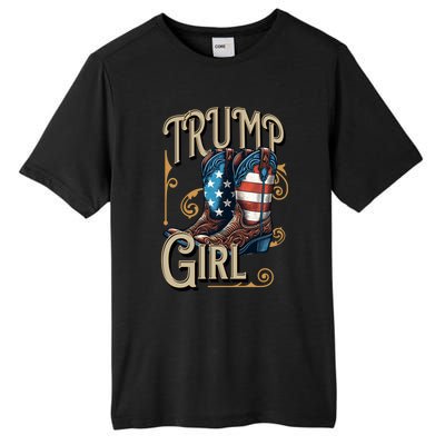 Trump Usa American Cow Boots Meaningful Gift Tall Fusion ChromaSoft Performance T-Shirt