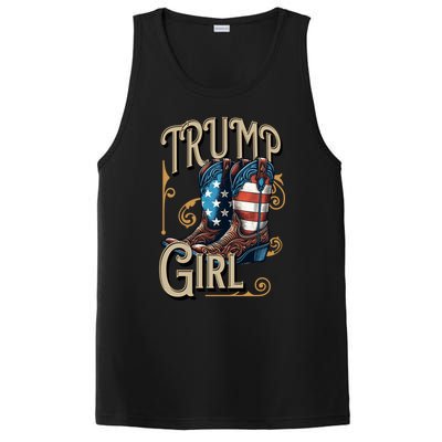 Trump Usa American Cow Boots Meaningful Gift PosiCharge Competitor Tank