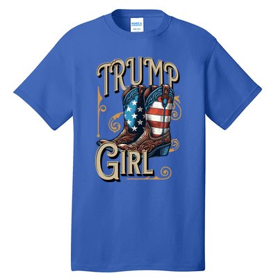 Trump Usa American Cow Boots Meaningful Gift Tall T-Shirt