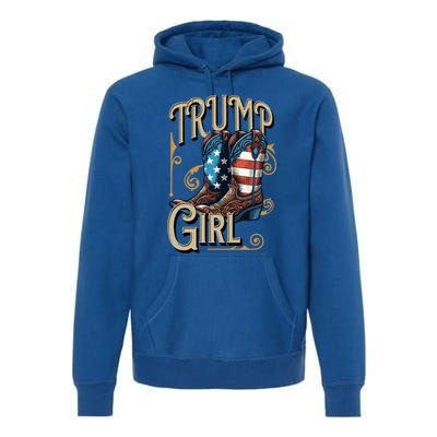 Trump Usa American Cow Boots Meaningful Gift Premium Hoodie