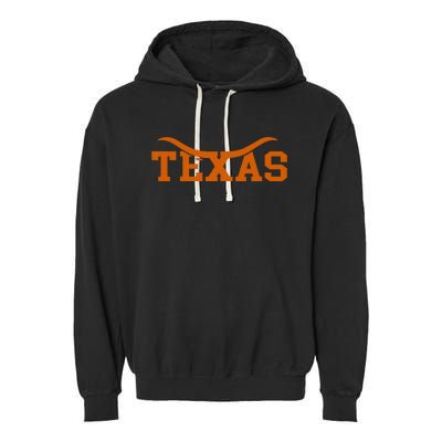 Texas Usa Bull American Font Garment-Dyed Fleece Hoodie