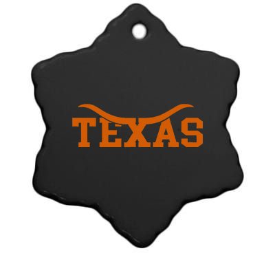 Texas Usa Bull American Ceramic Star Ornament