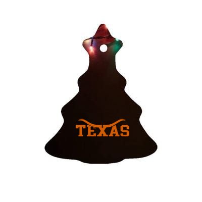 Texas Usa Bull American Ceramic Tree Ornament