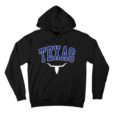 Texas USA Bull America Font Hoodie