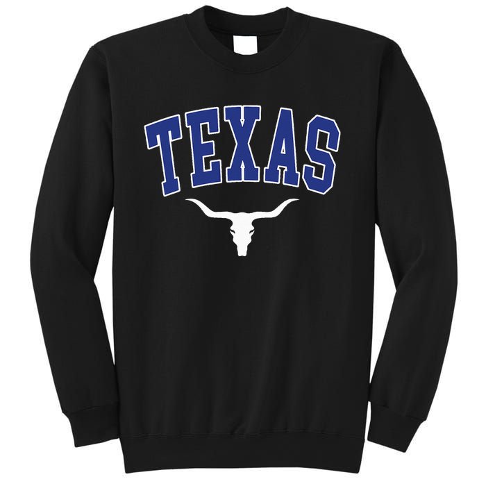 Texas USA Bull America Font Sweatshirt