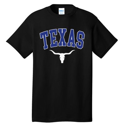 Texas USA Bull America Font Tall T-Shirt