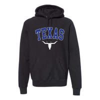 Texas USA Bull America Font Premium Hoodie