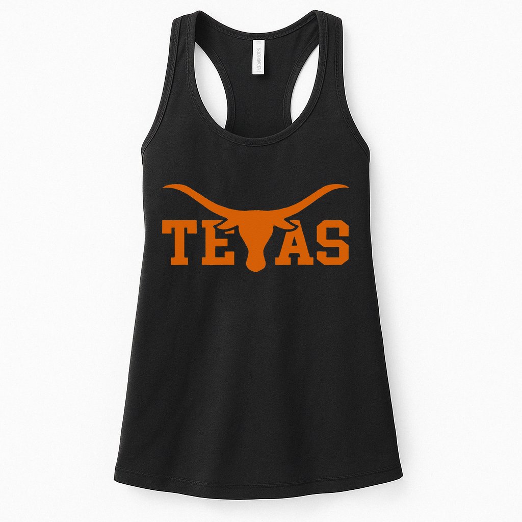 Texas USA Bull American Font Womens Tank Top