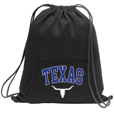 Texas USA Bull America Font Sweatshirt Cinch Pack Bag