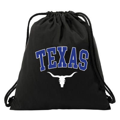 Texas USA Bull America Font Drawstring Bag