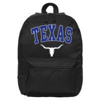 Texas USA Bull America Font 16 in Basic Backpack