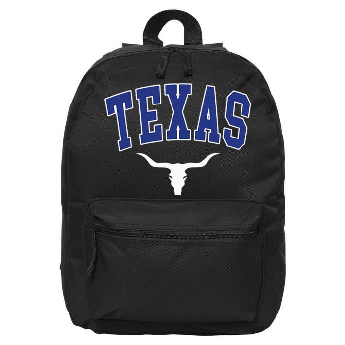 Texas USA Bull America Font 16 in Basic Backpack