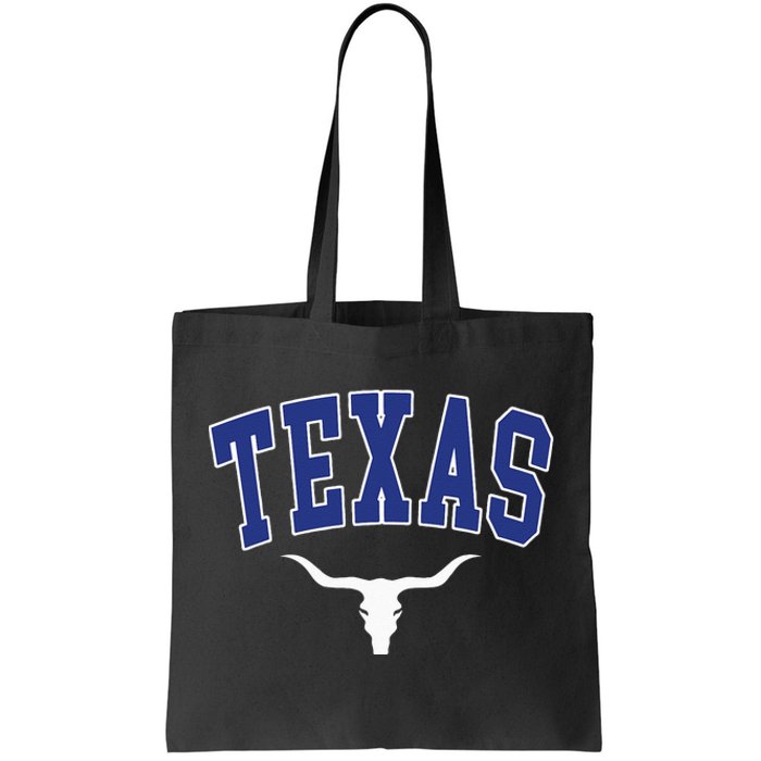 Texas USA Bull America Font Tote Bag