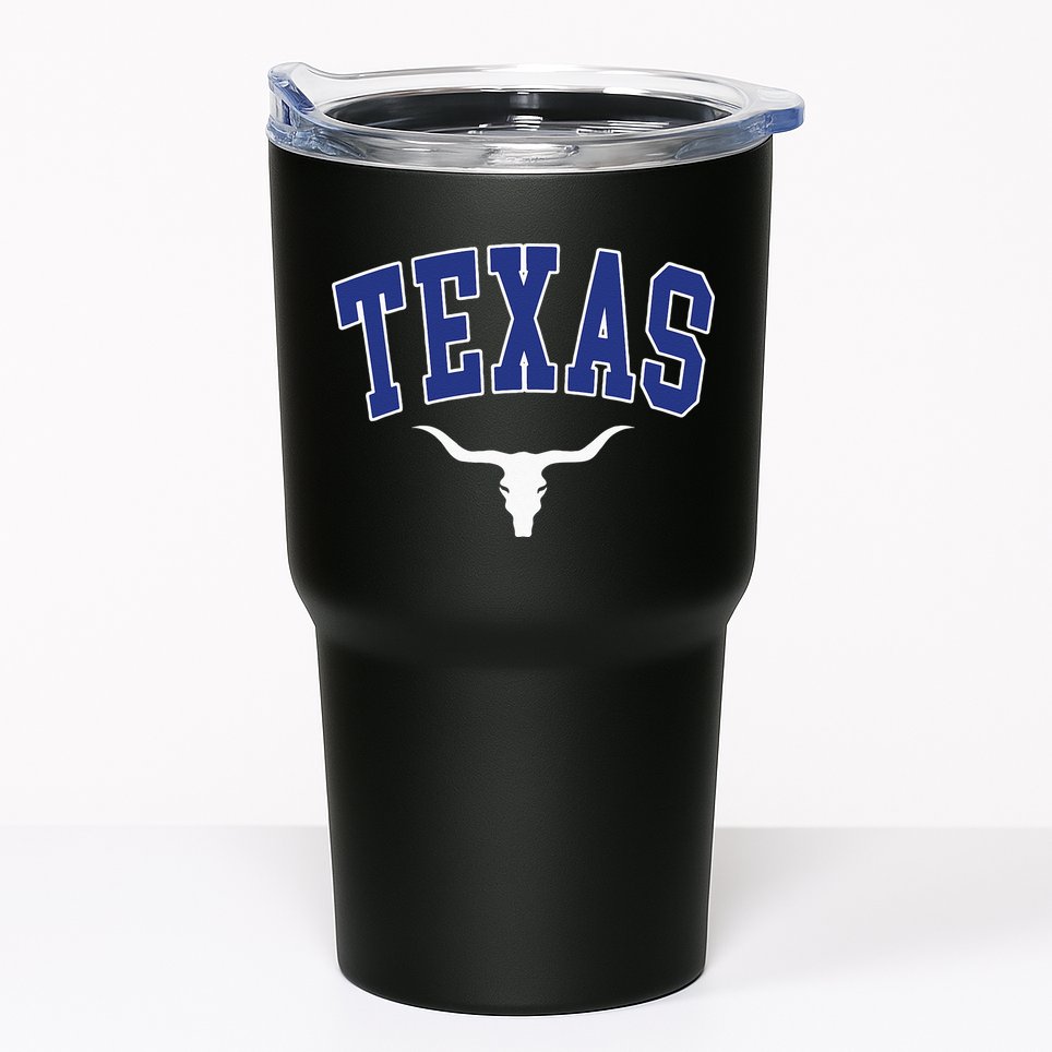 Texas USA Bull America Font Tumbler