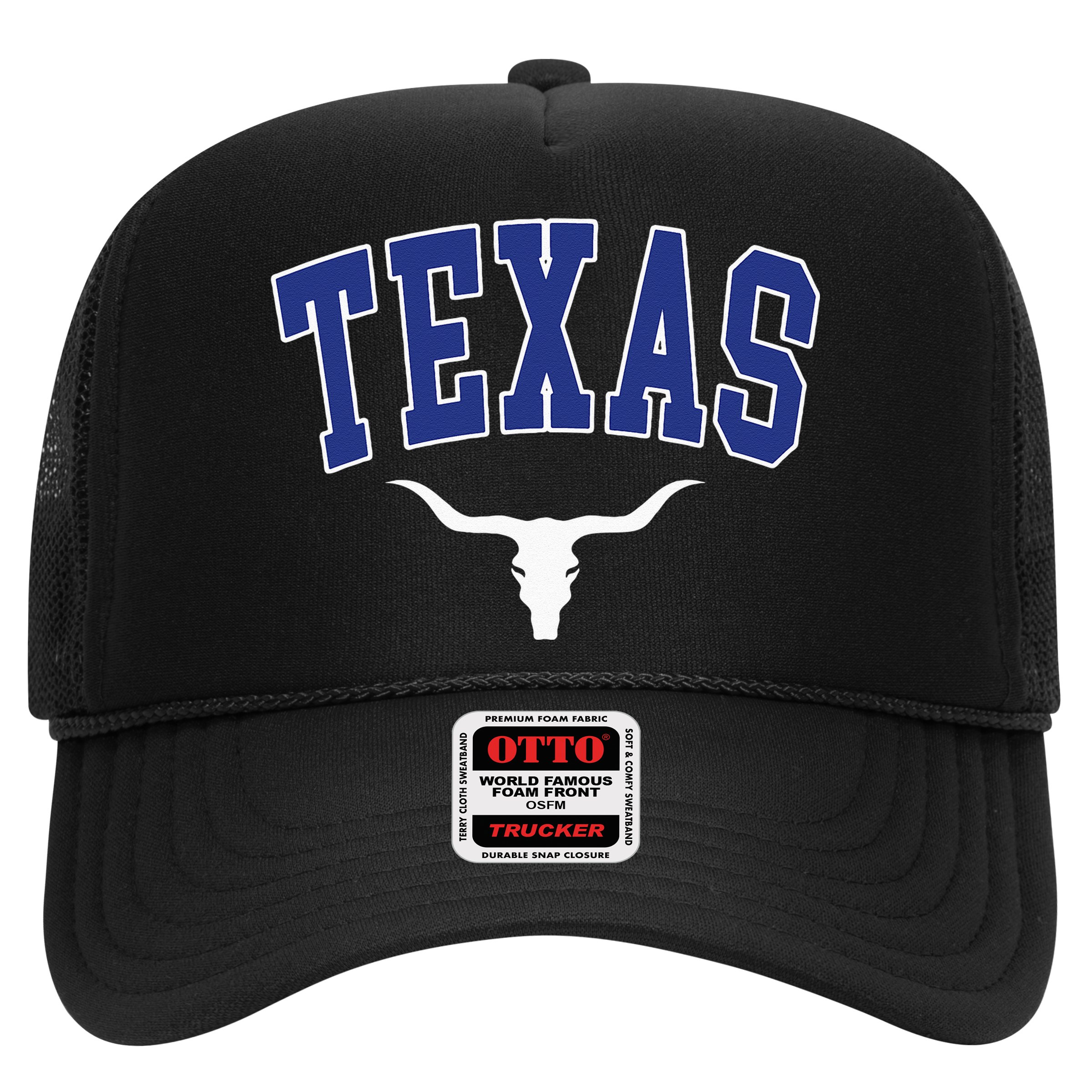 Texas USA Bull America Font Trucker Hat