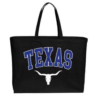 Texas USA Bull America Font Cotton Canvas Jumbo Tote