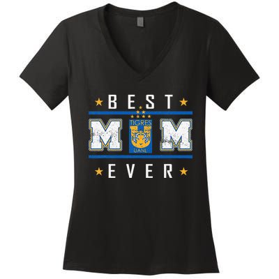 Tigres UANL Best Mom Ever Happy Mother'S Day Women's V-Neck T-Shirt