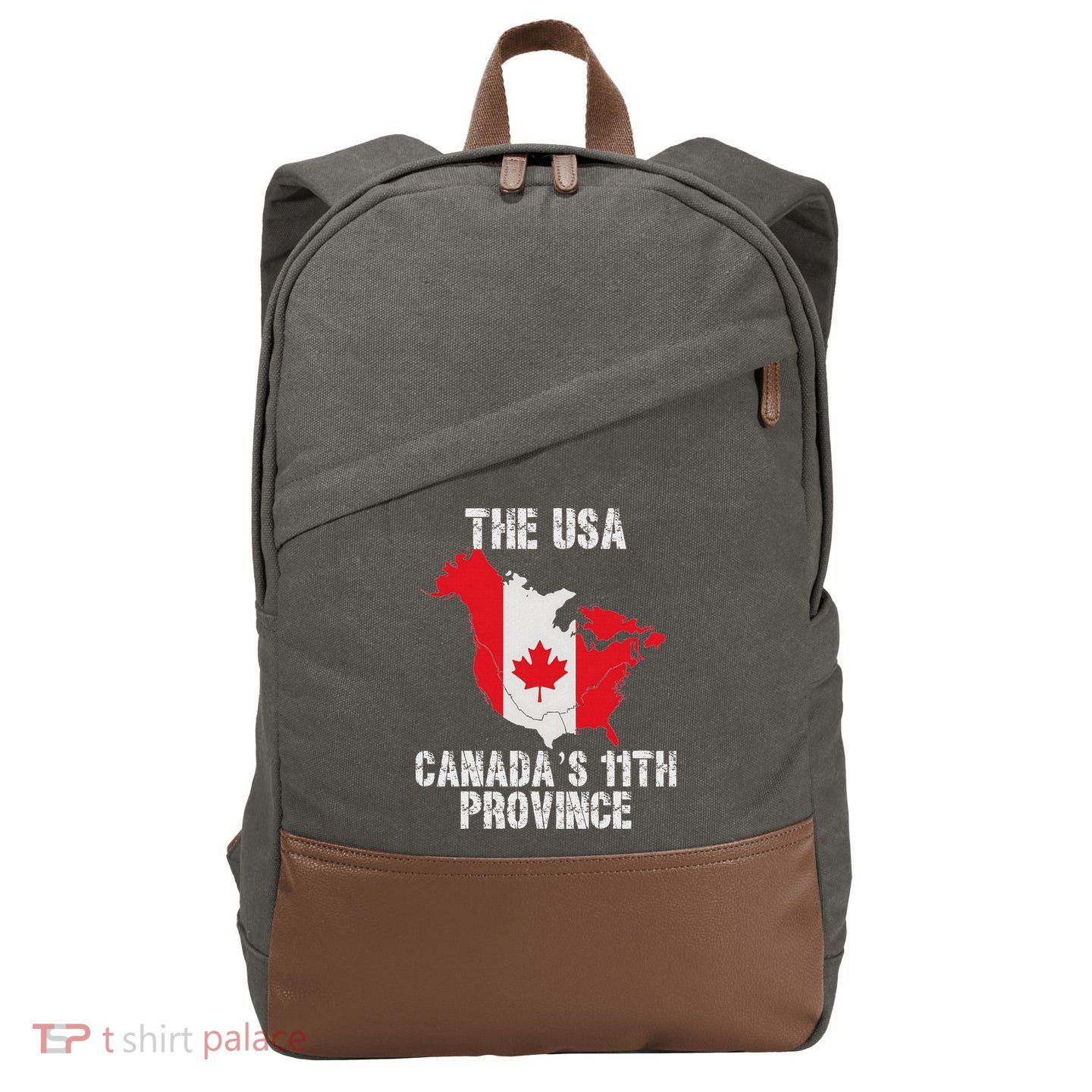 The Usa Canada’S 11th Province Cotton Canvas Backpack