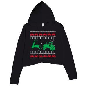 Tractors Ugly Christmas Farming Farmer Xmas Reindeer Cool Gift Crop Fleece Hoodie