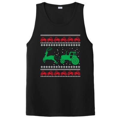 Tractors Ugly Christmas Farming Farmer Xmas Reindeer Cool Gift PosiCharge Competitor Tank