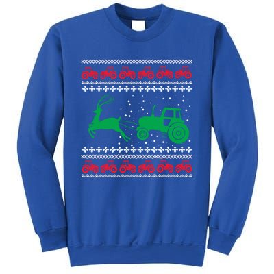 Tractors Ugly Christmas Farming Farmer Xmas Reindeer Cool Gift Sweatshirt