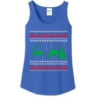 Tractors Ugly Christmas Farming Farmer Xmas Reindeer Cool Gift Ladies Essential Tank