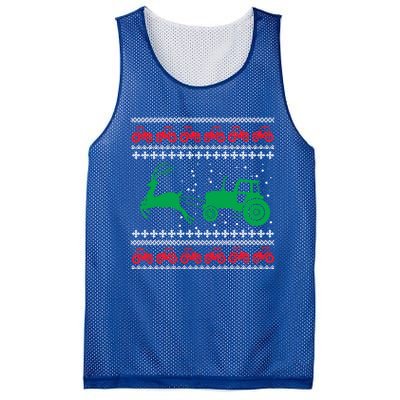 Tractors Ugly Christmas Farming Farmer Xmas Reindeer Cool Gift Mesh Reversible Basketball Jersey Tank