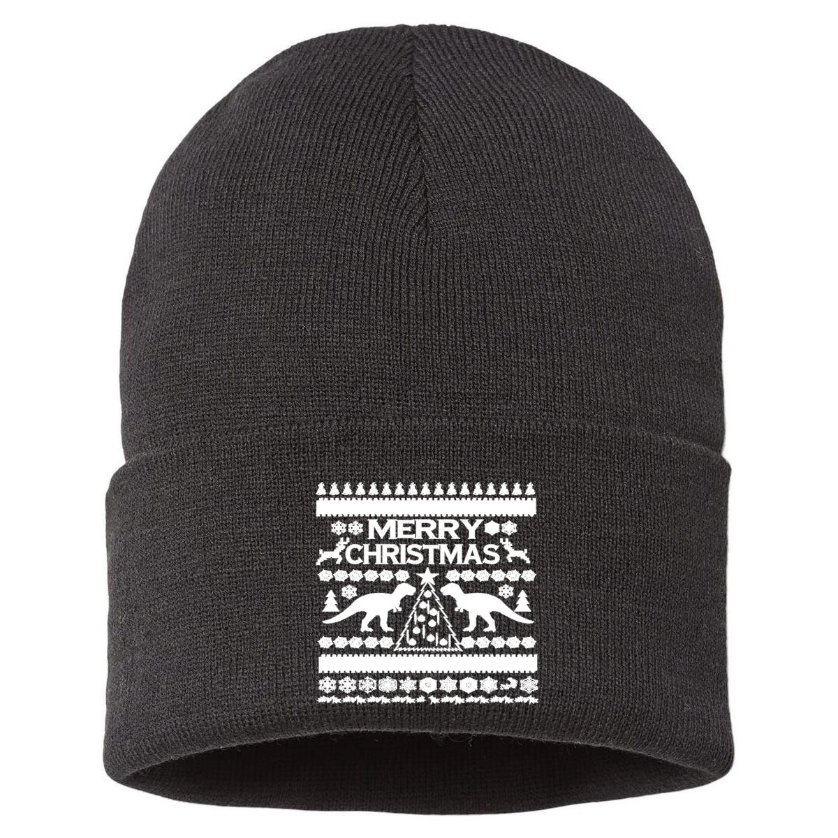 Trex Ugly Christmas Sustainable Knit Beanie