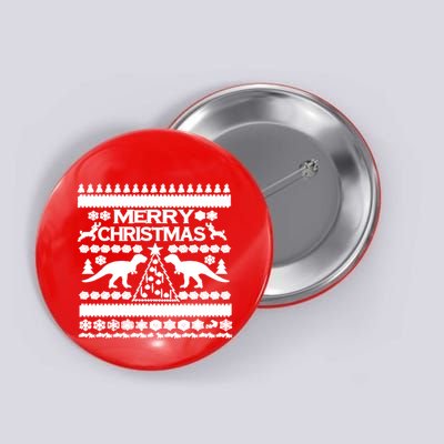 Trex Ugly Christmas Button