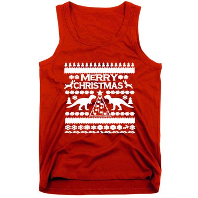 Trex Ugly Christmas Tank Top