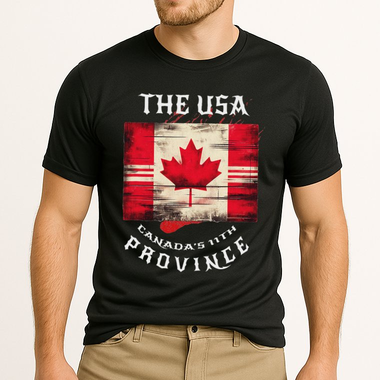 The Usa Canada’S 11th Province Funny Canada Flag Funny Leaf Cooling Performance Crew T-Shirt